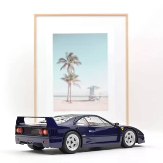 Ferrari F40 1987 Blau metallic Norev 1:12 Metallmodell (Türen/Hauben nicht zu öffnen!)